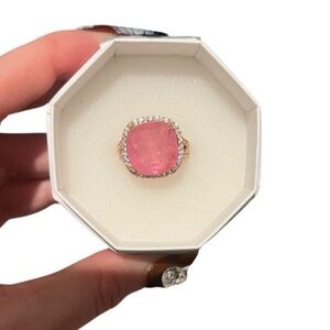 NIB Lab Created Pink Topaz Ring